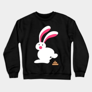 Bunny Poops Funny Bunny Poop Fun Rabbit Crewneck Sweatshirt